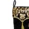 21.5" Black & Gold Damask Print Christmas Stocking